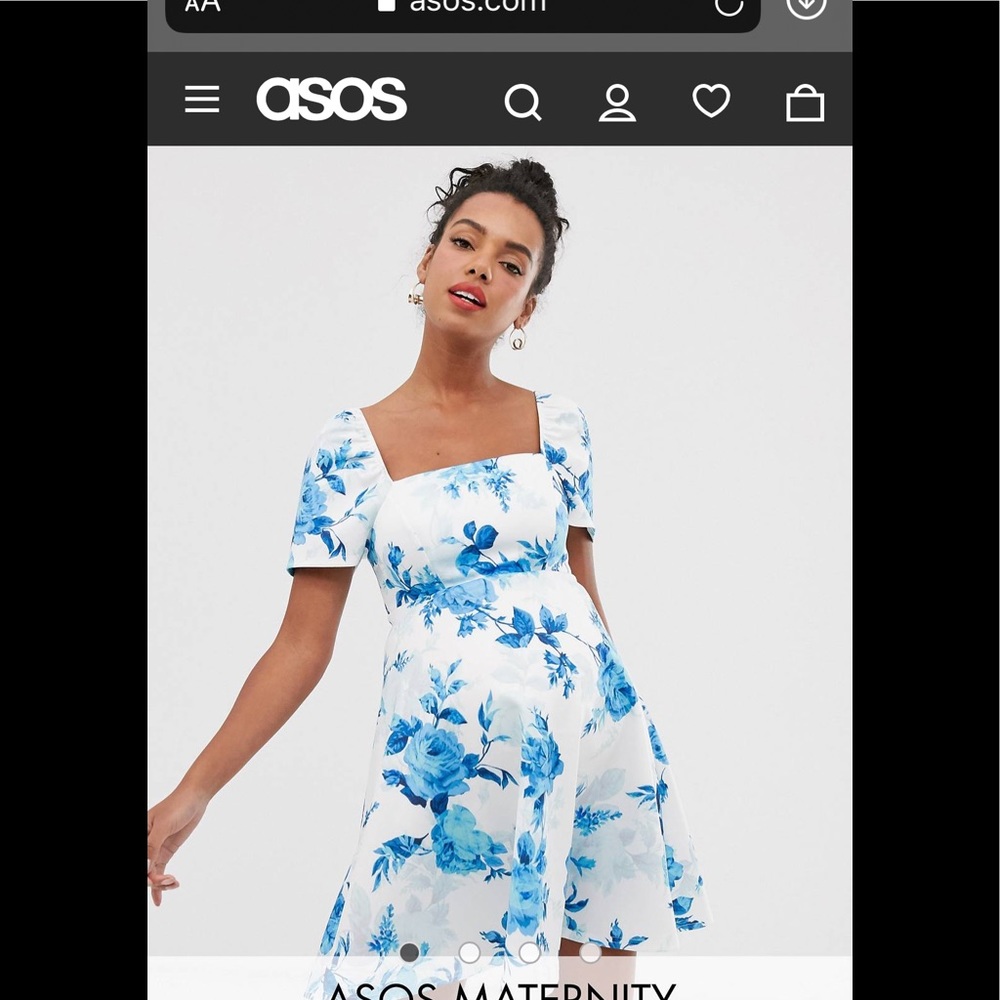 Asos Skater Maternity Mini Dress - size 6
